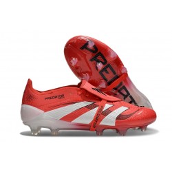 Bota de Futbol adidas Predator Elite FT FG Rojo Lúcido Blanco Negro