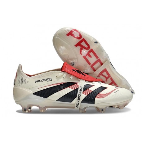 Bota de Futbol adidas Predator Elite FT FG Blanco Off Negro Rubí Puro