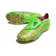 Bota de Futbol adidas Predator Elite FT FG Limón Lúcido Rosa Lúcido Azul Fusion