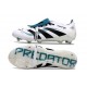 Bota de Futbol adidas Predator Elite FT FG Blanco Negro Ciano