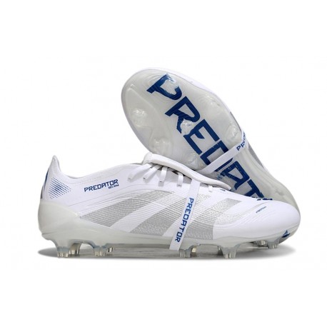 Bota de Futbol adidas Predator Elite FT FG Blanco Plateado Met Bright Royal