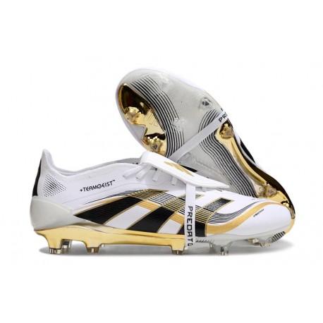 Bota de Futbol adidas Predator Elite FT FG Ftwr Blanco Dorado Met