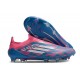 Zapatos Adidas F50 Elite Laceless FG Solar Azul Ftwr Blanco Solar Rosa