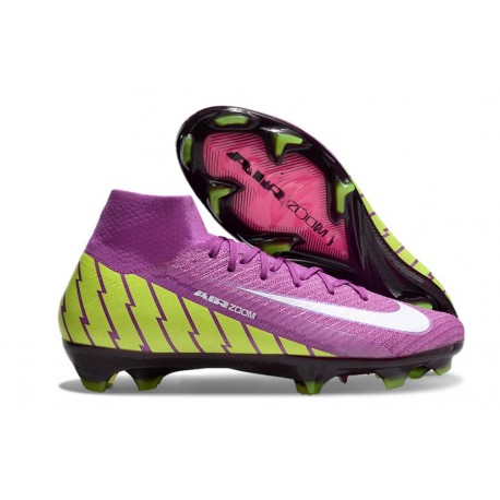Nike Zoom Mercurial Superfly X Elite FG Violeta Blanco Amarillo