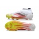 Botas de fútbol Adidas F50 Elite Mid FG Ftwr Blanco Rojo Amarillo