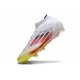 Botas de fútbol Adidas F50 Elite Mid FG Ftwr Blanco Rojo Amarillo