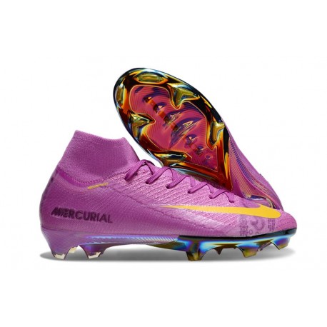 Nike Air Zoom Mercurial Superfly 10 Elite FG Violeta Amarillo