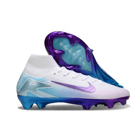 Nike Air Zoom Mercurial Superfly 10 Elite FG Blanco Azul Violeta