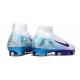 Nike Air Zoom Mercurial Superfly 10 Elite FG Blanco Azul Violeta