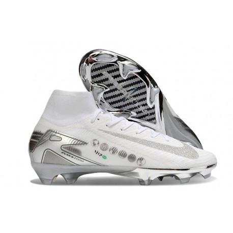 Nike Air Zoom Mercurial Superfly 10 Elite FG Blanco Plateada