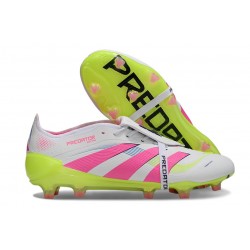Bota de Futbol adidas Predator Elite FT FG Blanco Rosa Lúcido Limón Lúcido