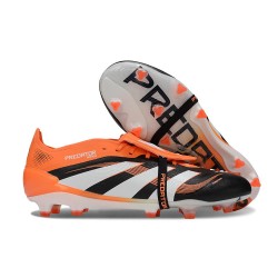Bota de Futbol adidas Predator Elite FT FG Negro Blanco Naranja