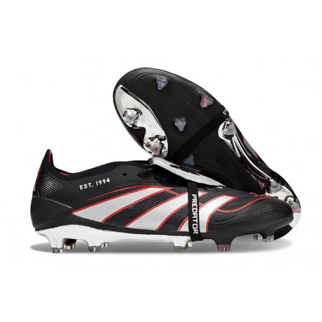Bota de Futbol adidas Predator Elite FT FG Negro Blanco Rojo