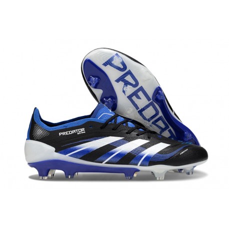 Botines de Futbol adidas Predator Elite FG Negro Azul Lúcido Blanco