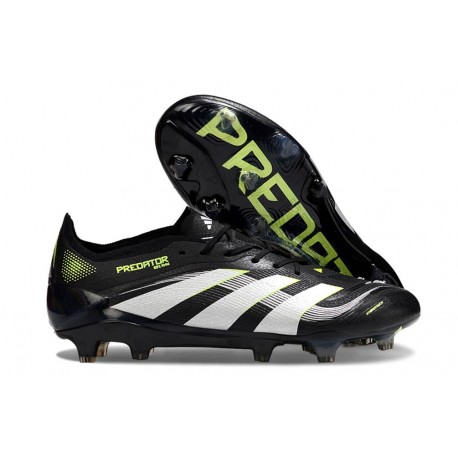 Botines de Futbol adidas Predator Elite FG Negro Blanco Limón Lúcido