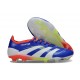 Botines de Futbol adidas Predator Elite FG Azul Lúcido Ftwr Blanco Rojo