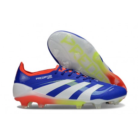 Botines de Futbol adidas Predator Elite FG Azul Lúcido Ftwr Blanco Rojo