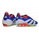 Botines de Futbol adidas Predator Elite FG Azul Lúcido Ftwr Blanco Rojo