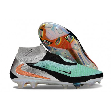 Bota De Fútbol Nike Phantom 6 High Elite Fg Hyper Turq Cromo Negro Carmesí Total