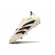 adidas Predator 25 Elite Laceless FG Blanco Off Negro Rubí Puro
