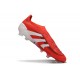 adidas Predator 25 Elite Laceless FG Rojo Lúcido Blanco Negro