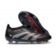 adidas Predator 25 Elite Laceless FG Negro Gris Four Rojo Lúcido