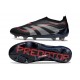 adidas Predator 25 Elite Laceless FG Negro Gris Four Rojo Lúcido