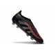 adidas Predator 25 Elite Laceless FG Negro Gris Four Rojo Lúcido