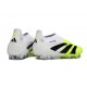 adidas Predator 25 Elite Laceless FG Blanco Negro Limón Lúcido