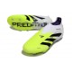 adidas Predator 25 Elite Laceless FG Blanco Negro Limón Lúcido