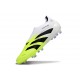 adidas Predator 25 Elite Laceless FG Blanco Negro Limón Lúcido