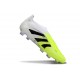 adidas Predator 25 Elite Laceless FG Blanco Negro Limón Lúcido