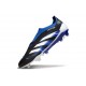 adidas Predator 25 Elite Laceless FG Negro Azul Lúcido Blanco