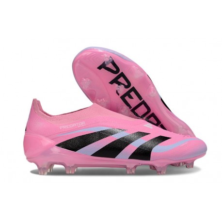 adidas Predator 25 Elite Laceless FG Rosa Negro