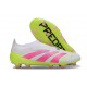 adidas Predator 25 Elite Laceless FG Blanco Rosa Lúcido Limón Lúcido