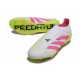 adidas Predator 25 Elite Laceless FG Blanco Rosa Lúcido Limón Lúcido