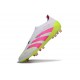 adidas Predator 25 Elite Laceless FG Blanco Rosa Lúcido Limón Lúcido