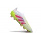 adidas Predator 25 Elite Laceless FG Blanco Rosa Lúcido Limón Lúcido