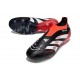 adidas Predator 25 Elite Laceless FG X MOMENTS Negro Blanco Rojo