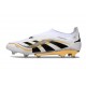 adidas Predator 25 Elite Laceless FG Ftwr Blanco Dorado Met