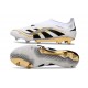 adidas Predator 25 Elite Laceless FG Ftwr Blanco Dorado Met