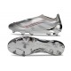 adidas Predator 25 Elite Laceless FG Plateada Gris