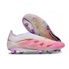 adidas Predator 25 Elite Laceless FG Rosa Blanco