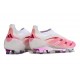 adidas Predator 25 Elite Laceless FG Rosa Blanco