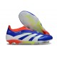 adidas Predator 25 Elite Laceless FG Azul Lúcido Ftwr Blanco Rojo