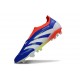 adidas Predator 25 Elite Laceless FG Azul Lúcido Ftwr Blanco Rojo
