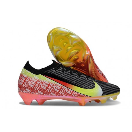 Nike Air Zoom Mercurial Vapor 16 Elite FG X VINI JR Negro Dynamic Amarillo Verde Spark Brt Carmesí