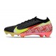 Nike Air Zoom Mercurial Vapor 16 Elite FG X VINI JR Negro Dynamic Amarillo Verde Spark Brt Carmesí