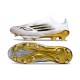 Bota Adidas F50 + Sin Cordones FG Blanco Negro Met Dorado