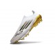 Bota Adidas F50 + Sin Cordones FG Blanco Negro Met Dorado